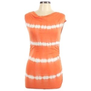 🌺 INC International Concepts Striped Sequin Tie-Dye Lightweight Blouse Size M